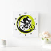 Rad-/Reitspass im Sommer Quadratische Wanduhr (Zuhause)