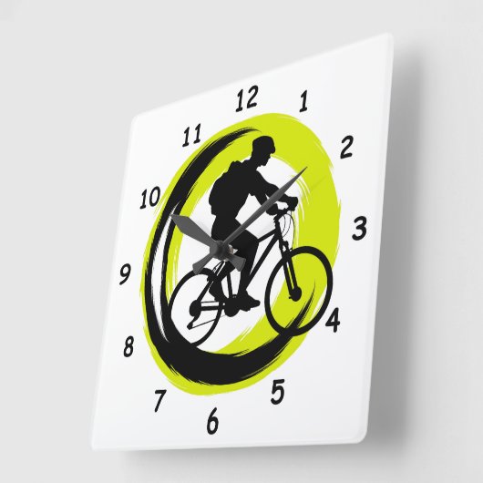 Rad-/Reitspass im Sommer Quadratische Wanduhr (Winkel)