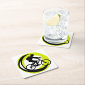 Rad-/Reitspass im Sommer Rechteckiger Pappuntersetzer (Vor Ort)