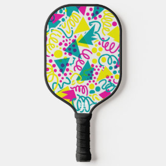 Rad Retro Memphis Pattern Neon 80s Pop Art Pickleball Schläger
