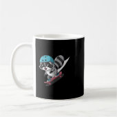 Rad Rocket Waschbär Skateboarding Star Kaffeetasse (Links)