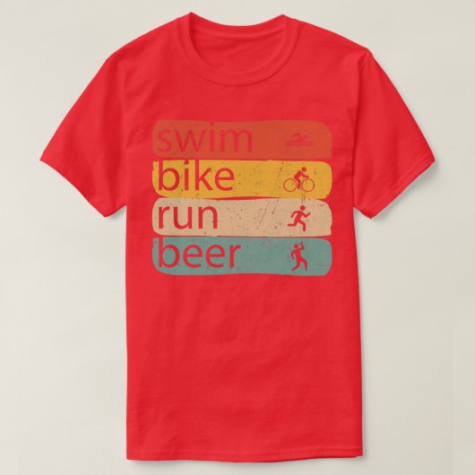 Rad schwimmen Triathlon Rad Rad Rennen Rennen B T-Shirt (Design vorne)