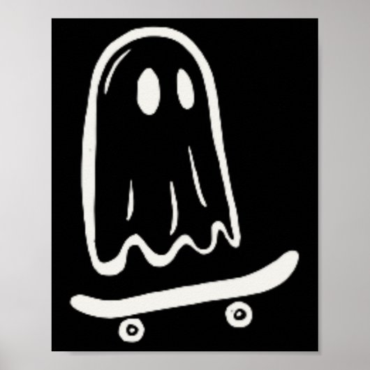 Rad Skate Fahrender Geist Halloween Skateboard fah Poster (Vorne)