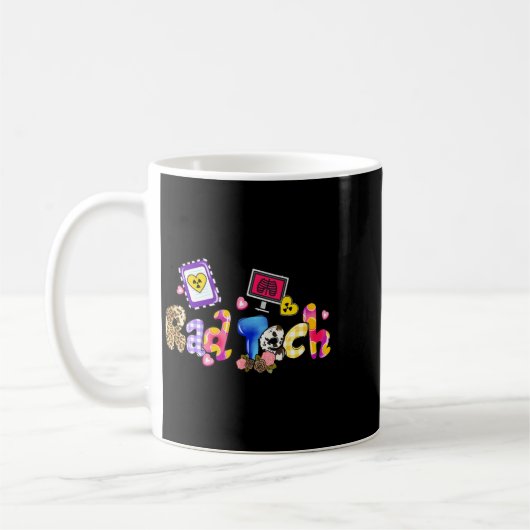 Rad Tech Leopard Lustige Rad Tech Geschenke ärmell Kaffeetasse (Links)