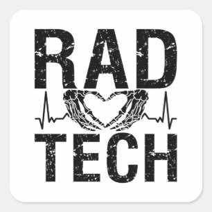 Rad Tech Medicine Technologist Xray Radiology Tech Quadratischer Aufkleber