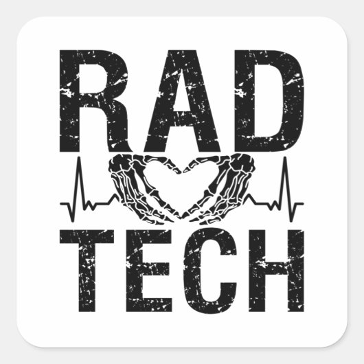 Rad Tech Medicine Technologist Xray Radiology Tech Quadratischer Aufkleber (Vorderseite)