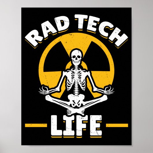 Rad Tech Yoga Skeleton Xray Radiology Poster (Vorne)