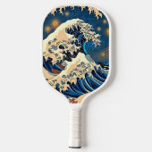 Rad the Wave - Retro Groovy Pickleball Paddel Art Pickleball Schläger (Rückseite)