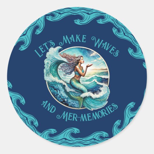 Rad the Waves: Mehr Erinnerungen warten! Runder Aufkleber (Vorderseite)