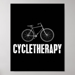 Rad-Therapie Lustiges Radfahren Mountainbike-Fahre Poster