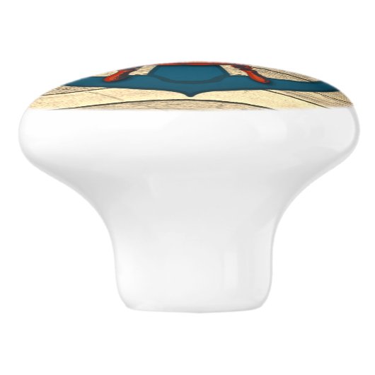 Rad-Tür-Rutschschraube/Knöpfe Keramikknauf (Seitenansicht)