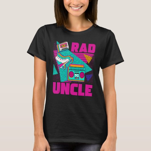 Rad Uncle 90s Aesthetic Nostalgia 1990's Retro Unc T-Shirt (Vorderseite)