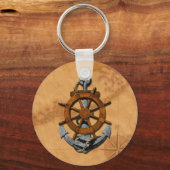 Rad und Anker für Schiffe Schlüsselanhänger (Vorderseite)