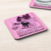 Rad und Racyyycess der 1890er Jahre Getränkeuntersetzer (Linke Seite)