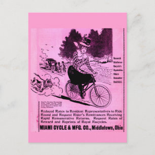 Rad und Racyyycess der 1890er Jahre Postkarte