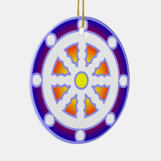 Rad von Dharma Keramik Ornament (Rechts)