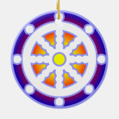 Rad von Dharma Keramik Ornament (Hinten)