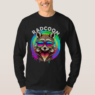 Rad Waschbär Radcoon Tier Sonnenbrille 80er Retro T-Shirt