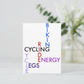 Rad-Word-Puzzle Postkarte (Stehend Vorderseite)