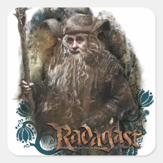 RADAGAST™ mit Namen Quadratischer Aufkleber (Vorderseite)