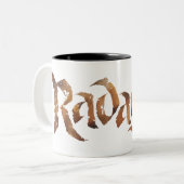 RADAGAST™ Name texturiert Zweifarbige Tasse (Vorderseite Links)