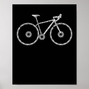 Radanatomie Straße Radsport Teile sonnig Poster