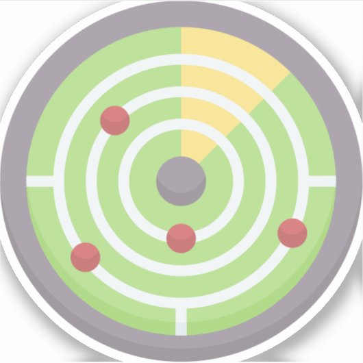 Radar Aufkleber (Vorderseite)