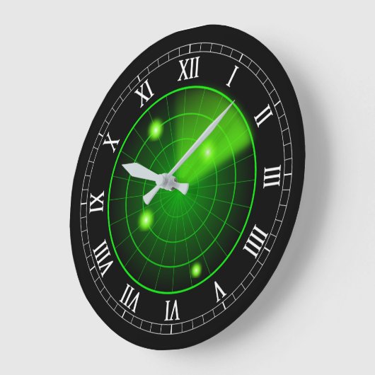 Radar Große Wanduhr (Winkel)