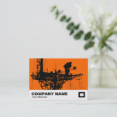 Radar Mast - Orange Visitenkarte (Stehend Vorderseite)