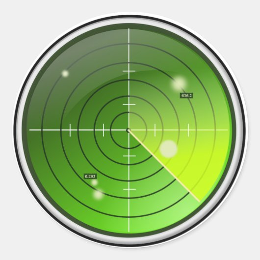 Radar Runder Aufkleber (Vorderseite)