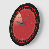 Radar-Suche Große Wanduhr (Winkel)