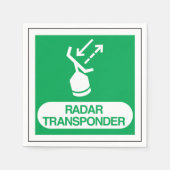 Radar Transponder Paper Napkins Serviette (Vorderseite)