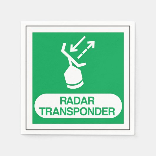 Radar Transponder Paper Napkins Serviette (Vorderseite)