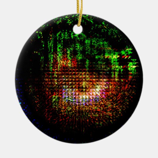 Radarkaleidoskopmuster Keramik Ornament (Vorne)