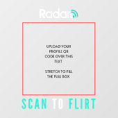 RadarQR Car Window Decal (transparenter Hintergrun Fensteraufkleber (Blatt)