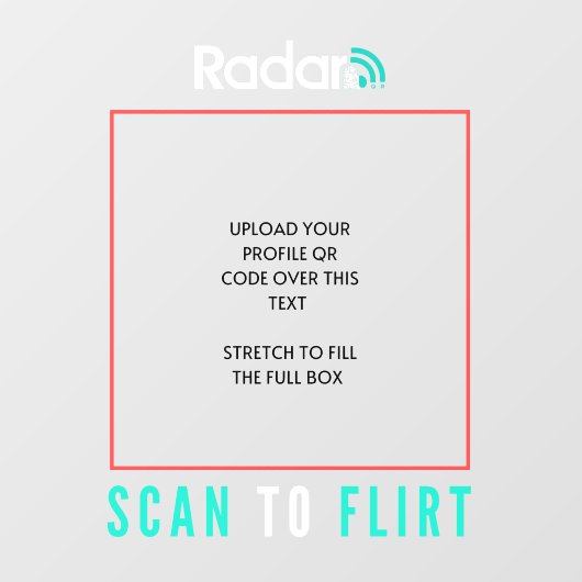 RadarQR Car Window Decal (transparenter Hintergrun Fensteraufkleber (Blatt)