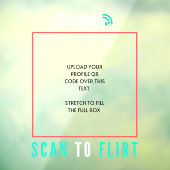 RadarQR Car Window Decal (transparenter Hintergrun Fensteraufkleber (Blatt 3)