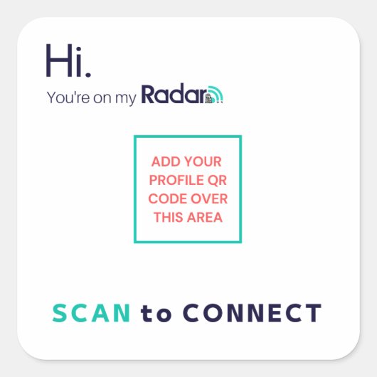 RadarQR Stickers (Vorderseite)