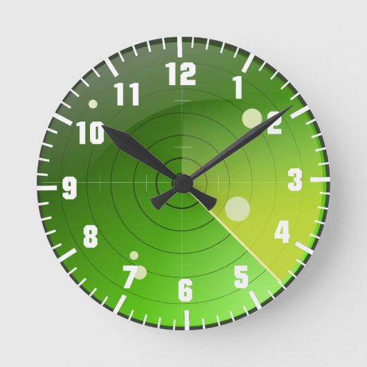 Radarradar Runde Wanduhr (Vorderseite)