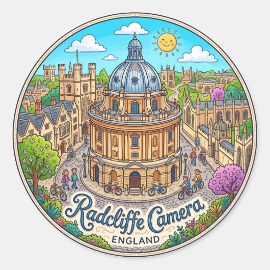 Radcliffe Camera England Runder Aufkleber (Vorderseite)