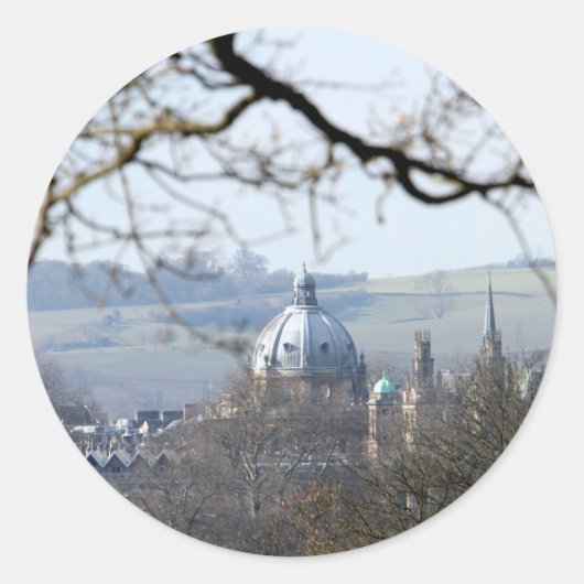 Radcliffe Camera, Oxford. Runder Aufkleber (Vorderseite)
