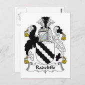 Radcliffe Familienwappen Postkarte (Vorne/Hinten)