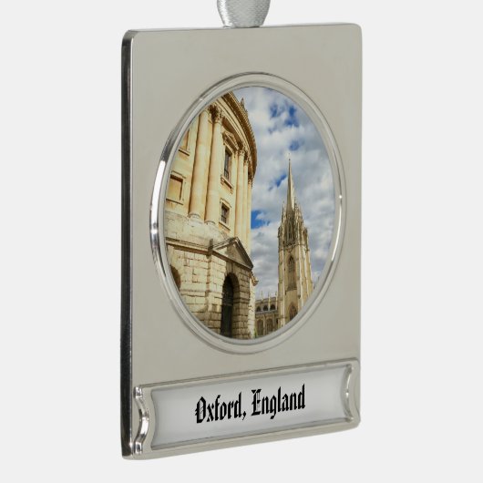Radcliffe-Kamera der Universität Oxford England Banner-Ornament Silber (Rechts)