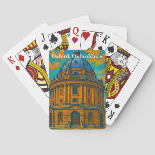 Radcliffe-Kamera in Oxford Gouache Malerei Spielkarten