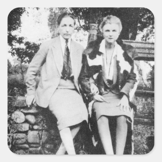 Radclyffe Hall und Una Vincenzo Quadratischer Aufkleber (Vorderseite)