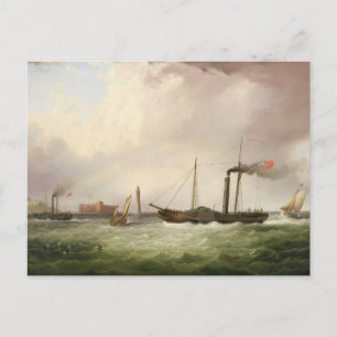 Raddampfer Ariel 1831 Postkarte