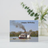 Raddampfer auf dem River Murray Bday Postkarte (Stehend Vorderseite)