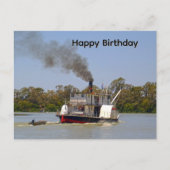 Raddampfer auf dem River Murray Bday Postkarte (Vorderseite)