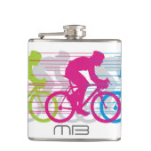 Raddesignflasche Flachmann (Vorderseite)