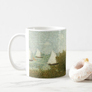 Rade de Grandcamp by Georges Seurat, Vintag Art Kaffeetasse
